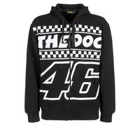 Valentino Rossi VR46 Heritage Kapuzensweatjacke "Check" - schwarz M