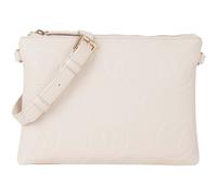 Umhängetasche VALENTINO BAGS "SAMBA RE", Damen, Gr. B/H/T: 25cm x 17,5cm x 2,5cm, ecru, Lederimitat, Taschen Umhängetasche, Schultertasche, Handtasche mit Monogramm Prägung (89178155-0) ecru