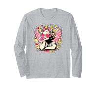 Valentinstag Amor Herz Engel Liebe Urlaub Comic Pop Art Langarmshirt