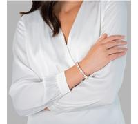 Valero Pearls Damen Perlenarmband mit Barock Süßwasser-Zuchtperlen 8,5-9,5 mm multicolor - flexibel/ohne Verschluss