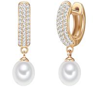 Valero Pearls Damen Creole perlweiß / gold, Größe One Size, 4616984 Perlweiß / Gold One Size