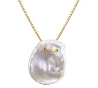 Valero Pearls - Halskette Sterling Silber Süßwasser-Zuchtperle in Gelbgold Ketten Damen