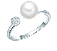 Ring Sterling Silber Süßwasser-Zuchtperlen weiß 54