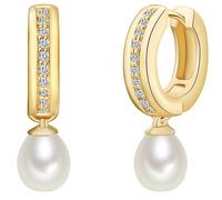 Valero Pearls, Perlen-Creolen in gold, Schmuck für Damen Gr. OneSize