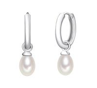 Valero Pearls Damen Creolen mit Perlenanhänger silber / naturweiß, Größe One Size, 3656916 Silber / Naturweiß One Size