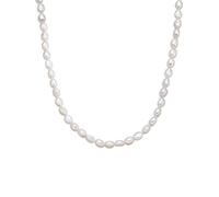 Valero Pearls Perlen-Kette Sterling Silber Süßwasser-Zuchtperlen, weiß weiß