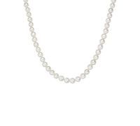 Valero Pearls Damen-Kette Hochwertige Süßwasser-Zuchtperlen ca. 10 mm Rund weiß 925 Sterling Silber 60 cm - Perlenkette Halskette mit echten Perlen