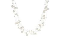 Valero Pearls Damen-Kette Hochwertige Süßwasser-Zuchtperlen ca. 4-8 mm Oval weiß 925 Sterling Silber - Perlenkette Halskette mit echten Perlen