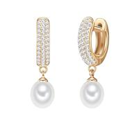 Valero Pearls Damen Creole perlweiß / gold, Größe One Size, 4616984 Perlweiß / Gold One Size