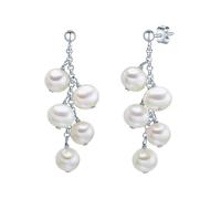 Ohrstecker Sterling Silber Süßwasser-Zuchtperlenweiß Wasserfall