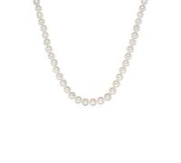 Valero Pearls Damen Perlenhalskette Hochwertige Süßwasser-Zuchtperlen 10-11 mm Rund weiß 925 Sterling Silber - Perlenkette Halskette echte Perlen