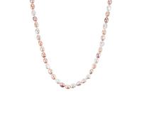 Valero Pearls Damen Perlenkette 925/- Sterling Silber mit Barock Süßwasser-Zuchtperlen 7,5-8,5 mm multicolor - Perlenhalskette mit Magnetverschluss