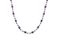 Kette Amethyst lila Süßwasser-Zuchtperlenweiß