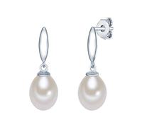 Valero Pearls Damen Perlen-Ohrstecker mit Süßwasser-Zuchtperlen silber, Größe One Size, 3599685 Silber One Size