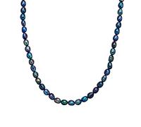 Valero Pearls Halskette - Sterling Silber Perlen-Kette Süßwasser-Zuchtperle - Gr. unisize - in Blau - für Damen