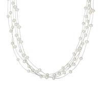 Valero Pearls Damen Kette perlweiß / silber, Größe One Size, 4558353 Perlweiß / Silber One Size