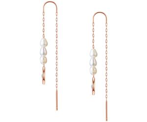 Valero Pearls Ohrhänger Edelstahl Preciosa Süßwasser-Zuchtperle in Roségold 10,0 mm Damen