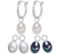 Valero Pearls Ohrstecker Sterling Silber Süßwasser-Zuchtperle in 30,0 mm Damen