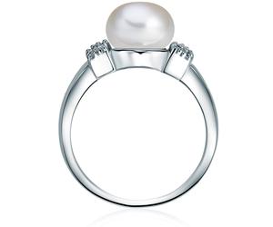 Valero Pearls Ohrstecker Sterling Silber Zirkonia Süßwasser-Zuchtperle in 54 Damen