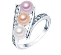 Valero Pearls Ohrstecker Sterling Silber Zirkonia Süßwasser-Zuchtperle in 56 Damen