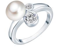 Valero Pearls Ohrstecker Sterling Silber Zirkonia Süßwasser-Zuchtperle in 58 Damen
