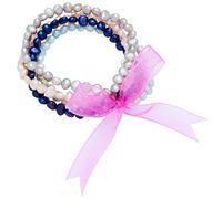 Valero Pearls Damen Armband aus Satin mit Süßwasser-Zuchtperlen ca. 5,0-6,0 mm