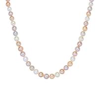 Valero Pearls Perlen-Kette aus Perlseide in Multicolor mit Süßwasser-Zuchtperle 52 cm Damen