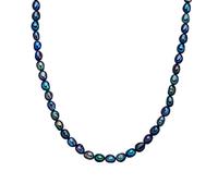 Valero Pearls Perlen-Kette Sterling Silber Süßwasser-Zuchtperlen, blau blau