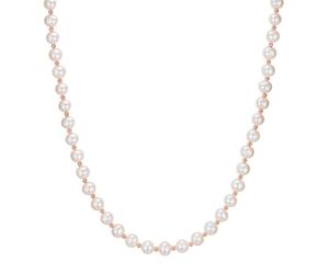 Valero Pearls Perlen-Kette aus Sterling Silber in roségold mit Süßwasser-Zuchtperle 40,0 cm Basiskette + 5,0 Verlängerung Damen