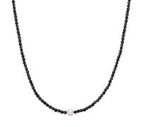 Valero Pearls Perlen-Kette aus Sterling Silber in silber mit Granat Süßwasser-Zuchtperle Black Damen