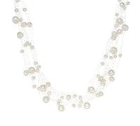 Valero Pearls Perlen-Kette aus Sterling Silber in silber mit Süßwasser-Zuchtperle 42,0 cm Basiskette + 5,0 Verlängerung Damen