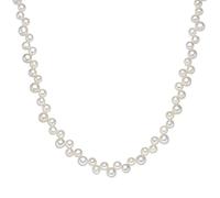 Valero Pearls Perlen-Kette aus Sterling Silber in silber mit Süßwasser-Zuchtperle 42,0 cm Basiskette + 5,0 Verlängerung Damen