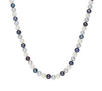Valero Pearls Perlen-Kette aus Sterling Silber in silber mit Süßwasser-Zuchtperle 70 cm + 5 Damen