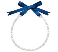 Valero Pearls Perlen-Kette Satin Süßwasser-Zuchtperle in Dunkelblau 45,0 cm Damen