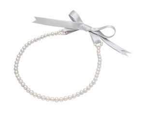 Valero Pearls Perlen-Kette Satin Süßwasser-Zuchtperle in Grau 45,0 cm Damen