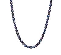 Valero Pearls Perlen-Kette Sterling Silber Süßwasser-Zuchtperle in Gelbgold 40,0 cm Basiskette + 5,0 Verlängerung Damen