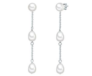 Valero Pearls Perlen-Ohrhänger aus Sterling Silber in silber mit Süßwasser-Zuchtperle 58,2 mm Damen