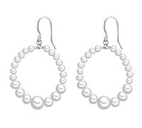 Valero Pearls Perlen-Ohrhänger Sterling Silber Süßwasser-Zuchtperle in 42,7 mm Damen