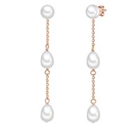 Valero Pearls - Perlen-Ohrhänger Sterling Silber Süßwasser-Zuchtperle in Roségold Ohrringe 1 ct Damen (44.99 € / 1 ct)