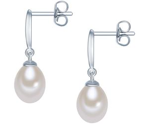Valero Pearls Perlen-Ohrstecker aus Sterling Silber in silber mit Süßwasser-Zuchtperle 24,0 mm Damen