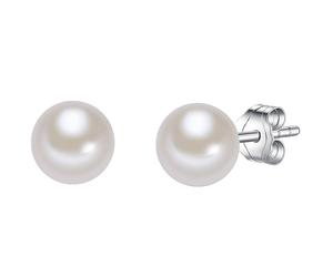 Valero Pearls Perlen-Ohrstecker aus Sterling Silber in silber mit Süßwasser-Zuchtperle 7,5 mm Damen