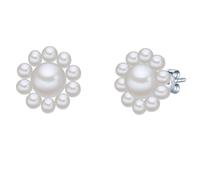 Valero Pearls Damen Ohrstecker aus 925/- Sterling Silber mit Süßwasser-Zuchtperlen ca. 3,0-3,5 mm, 7,0-7,5 mm