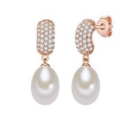 Valero Pearls Perlen-Ohrstecker Damen roségold, ONE SIZE
