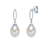Valero Pearls Damen Perlen-Ohrstecker mit Süßwasser-Zuchtperlen silber, Größe One Size, 3599685 Silber One Size
