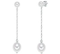 Valero Pearls Perlen-Ohrstecker Sterling Silber Süßwasser-Zuchtperle in 51,1 mm Damen