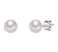 Valero Pearls Perlen-Ohrstecker Sterling Silber Süßwasser-Zuchtperle in 6,5 mm Damen