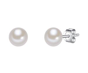 Valero Pearls Perlen-Ohrstecker Sterling Silber Süßwasser-Zuchtperle in 6,5 mm Damen