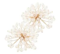 VALICLUD 1 Paar Abnehmbare Schuhclips aus Kristallblumen Goldene Schuhschnallen Dekoration für Flache Schuhe Elegante Hochzeitsschuh Accessoires