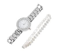 VALICLUD 1 Set Uhr Armband Kombination Uhr Armband Dame Armreif Frauen Armbanduhr Frauen Armband Armreif Uhr Diamant Armband Diamant Dame Uhr Silber Gewöhnlichen Glas Spiegel