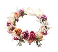 VALICLUD 1 Stück Blumenkranz Haarschmuck für Damen Handgefertigtes Stirnband für Hochzeiten Festivals und Fotoshootings Leicht und Bequem für Feiertage und Besondere Anlässe